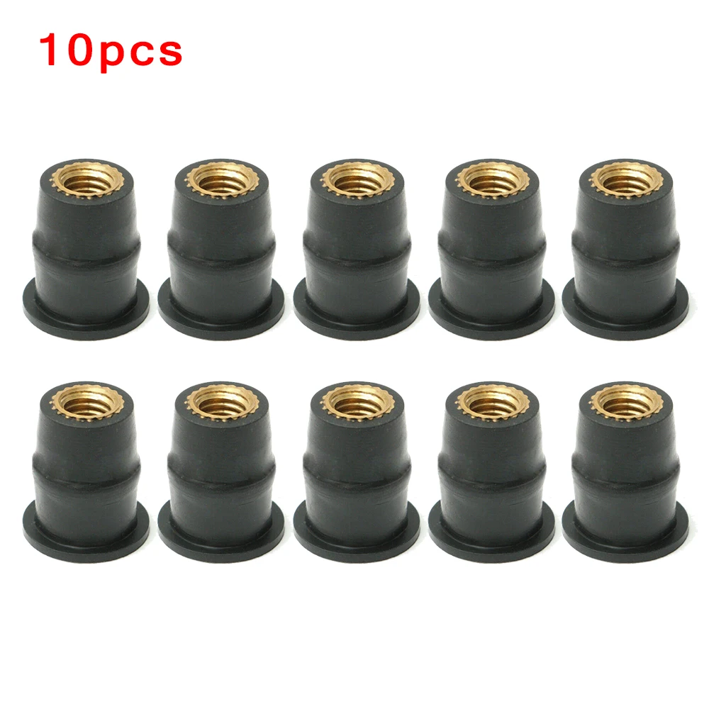 10PCS Universal M5 Rubber Nuts Motorcycle Windscreen Windshield Bolts Screws Nut Fastener for Honda Suzuki Yamaha auto fasteners