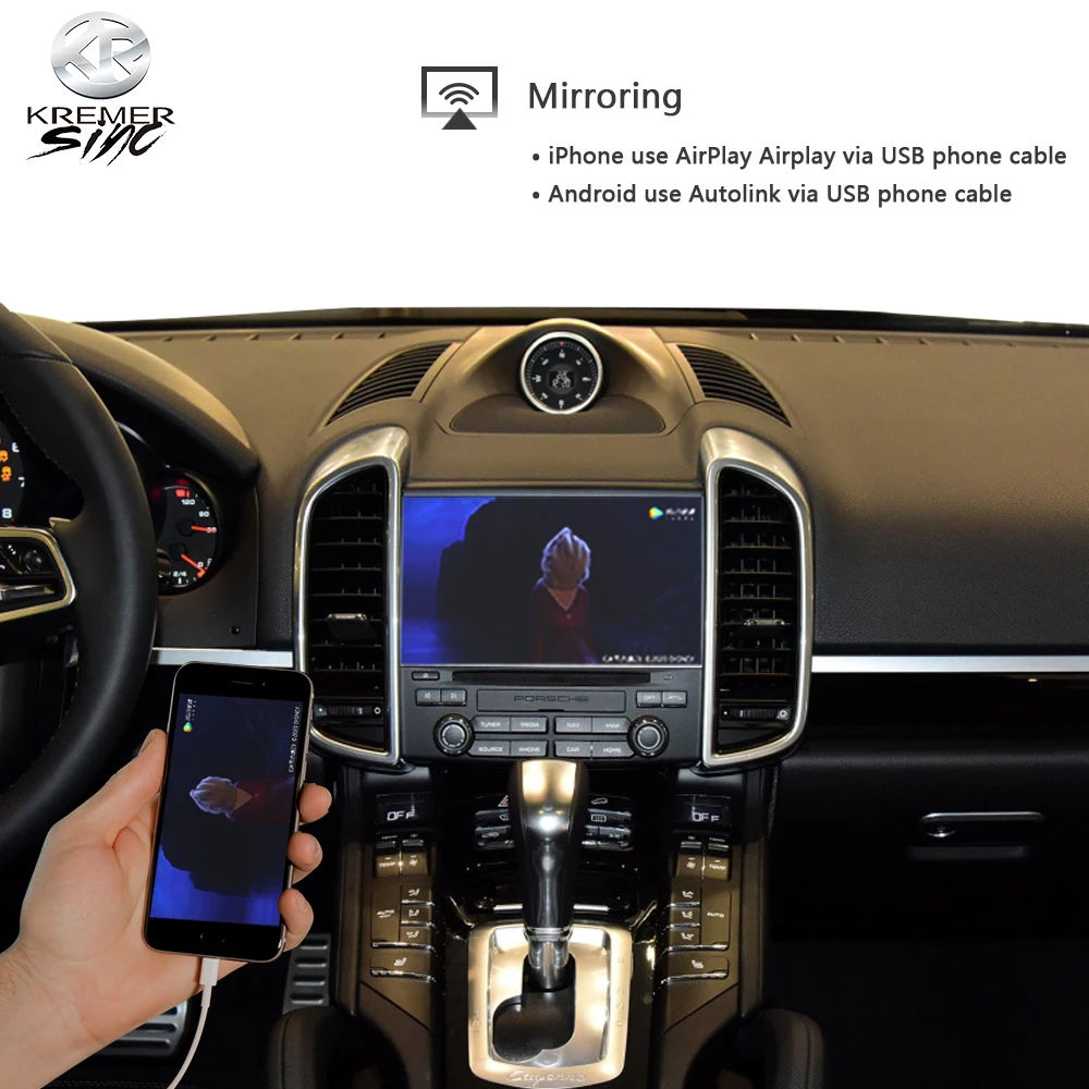 Зеркальный беспроводной Apple CarPlay Android Авто модернизация для Porsche iSmart Коробка Cayman