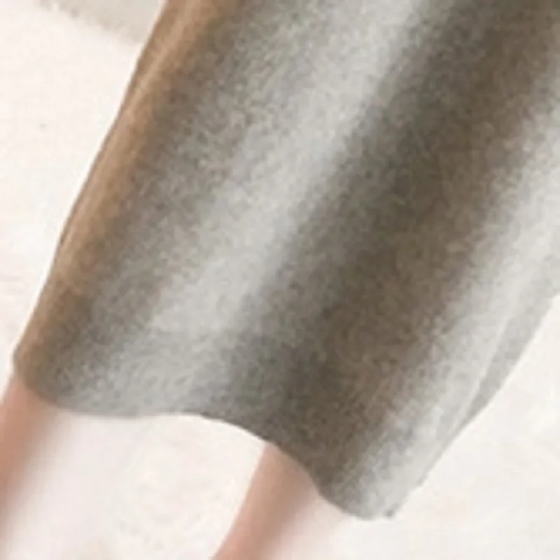 Women's autumn and winter knitted dress, long section, long sleeve hooded sweater, lazy wind, loose sweater dress, solid color