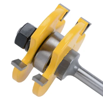 

Cutting Router Bits 2pcs Supplies T-shape Tongue 1/4 inch Shank Milling