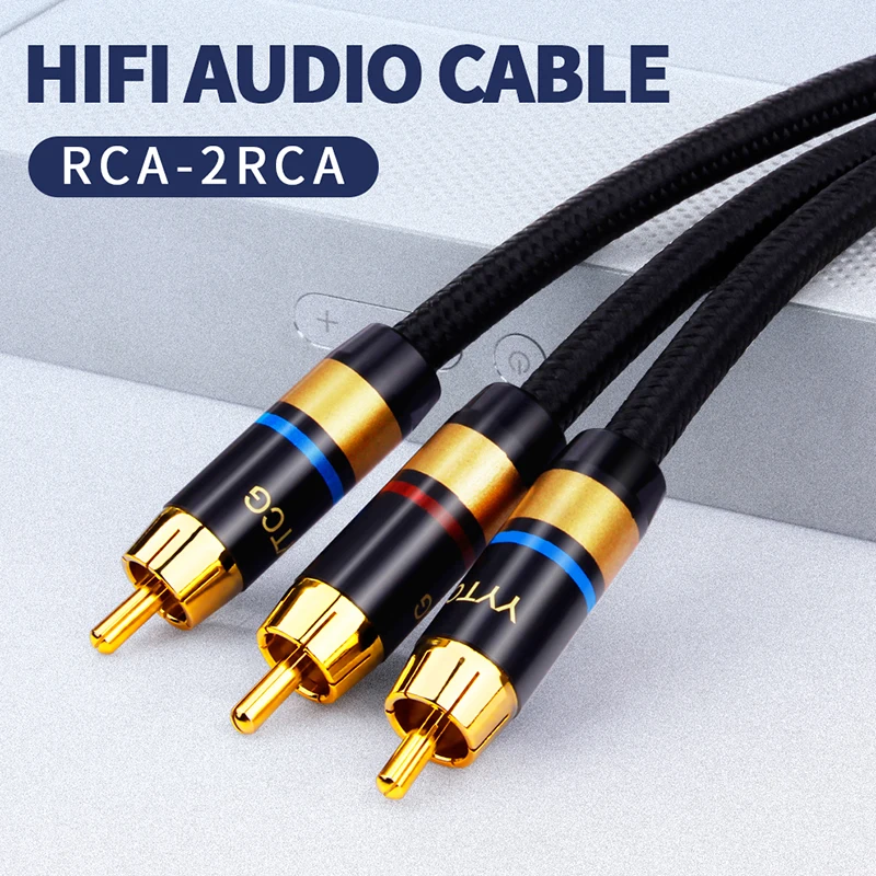 Кабель адаптер HIFI 0 5 м 1 2 3 RCA Y сабвуфер образный кабель 1x Cinch на 2x аудио rca