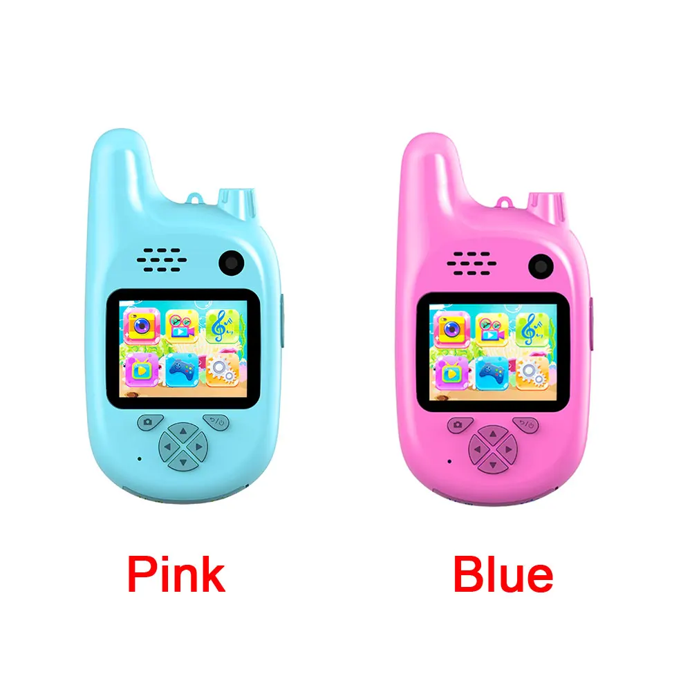 Talkie de Longa Interativo ao ar Walkie Distância Mini Tiro Intercom Câmera Handheld Tela hd Gravação Vídeo Crianças Brinquedo Livre Abs 5 Walkie Talkies de brinquedo