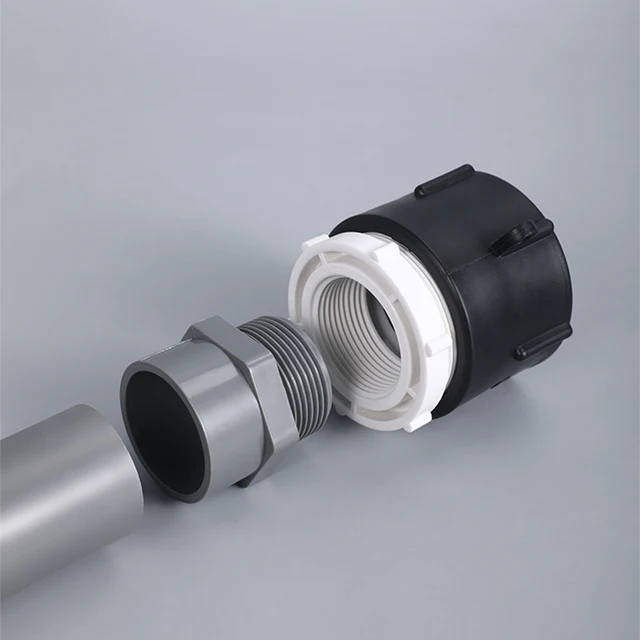 1Db Pvc Csőszerelvények Hímszálas Tömlő Csatlakozó Otthoni Kert Ibc Víztartály Csatlakozás Műanyag Ízületek Adapter - Image 5