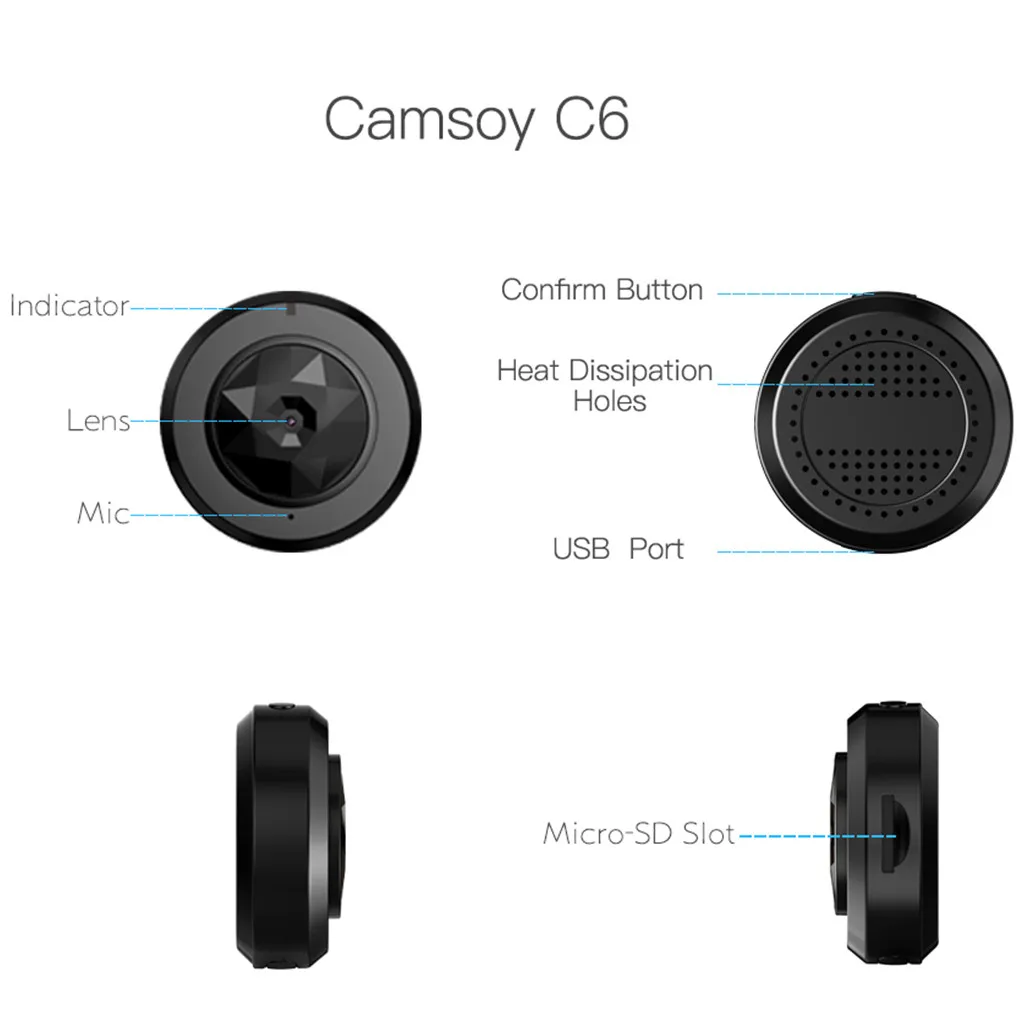 Camsoy C6 IP sp y мини камера WiFi беспроводной P2P пульт дистанционного управления ночное видение видеокамера ИК ночного видения беспроводная микро камера
