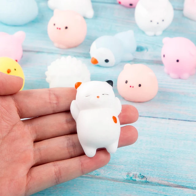 New Cartoon Fidget Toys Mini Spongy Squishy Kawaii Animal Soft Cute Fun Pop It Sensory Toy for Adults Kids Anti Stress Healing 1