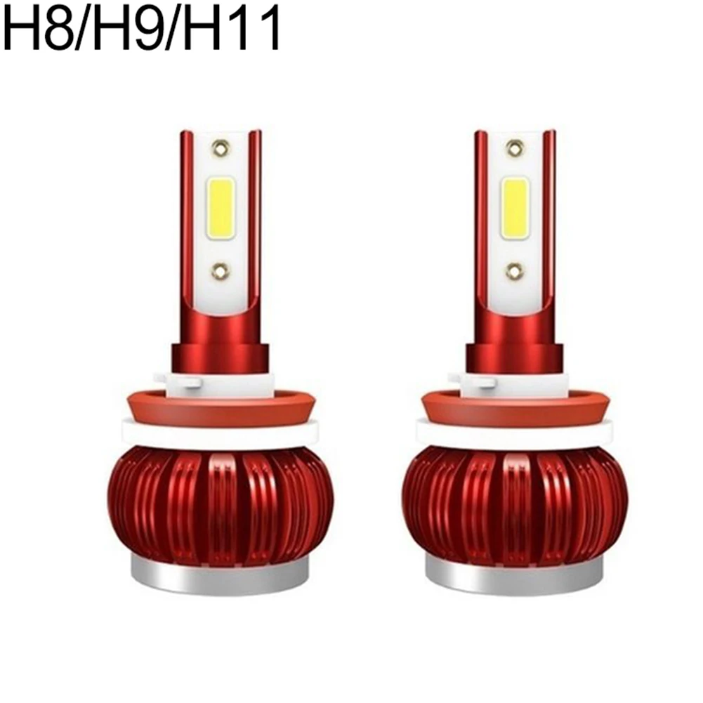 2 шт. H1 H8 H9 H11 H7 HB3 9006 HB4 автомобильные COB 6000K супер яркие лампы, светодиодный налобный фонарь, внешние аксессуары