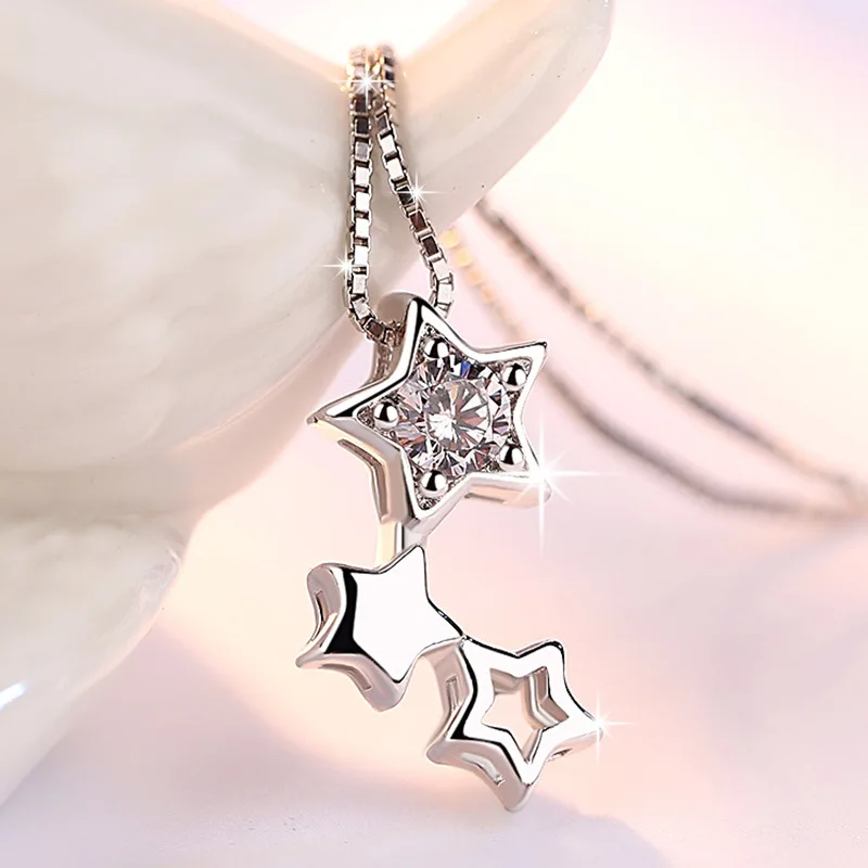 2021 New 925 Sterling Silver Cute Heart Jewelry Set For Women Pendant Necklace Earrings Set Fashion Jewelry Wholesale