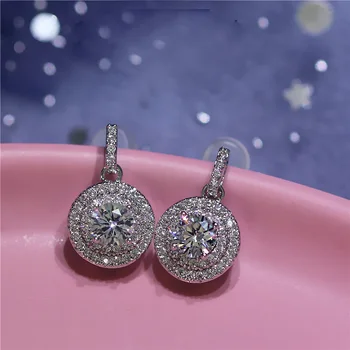 

Choucong Luxury Drop Earrings For Women Real 925 Sterling Silver Tennis Dangle Earring Luxury Fine Jewelry Party Wedding Gift