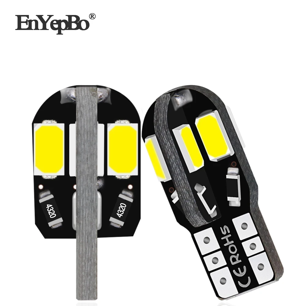 2 шт. светодиодный T10 Canbus W5W светильник 5730 8SMD 200Lm освещение салона автомобиля 194 168