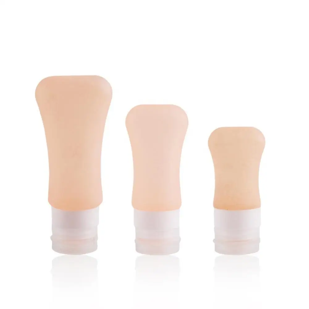 

3pcs Travel Bottles Set 37/60/89ml Flip-top Squeeze Lotion Bottle Bathroom Silicone Sub-bottle