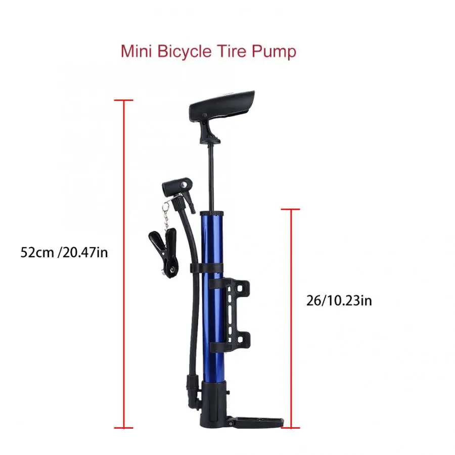 Ultra-ligh Portable Mini Bicycle Inflator Tire Pump Bike Air Cycling Tyre Hand Pressure Bicycle Inflator Accessories