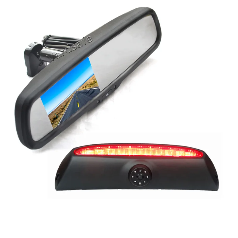 Vardsafe VS507R Brake Light Reversing Camera& Replacement Rear View Mirror Monitor for Iveco Daily Van(2006-2013