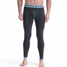 Фирменные мужские кальсоны, мужские теплые штаны, эластичная линия, мужское модное хлопковое сексуальное нижнее белье, обтягивающие леггинсы, кальсоны плюс бархат