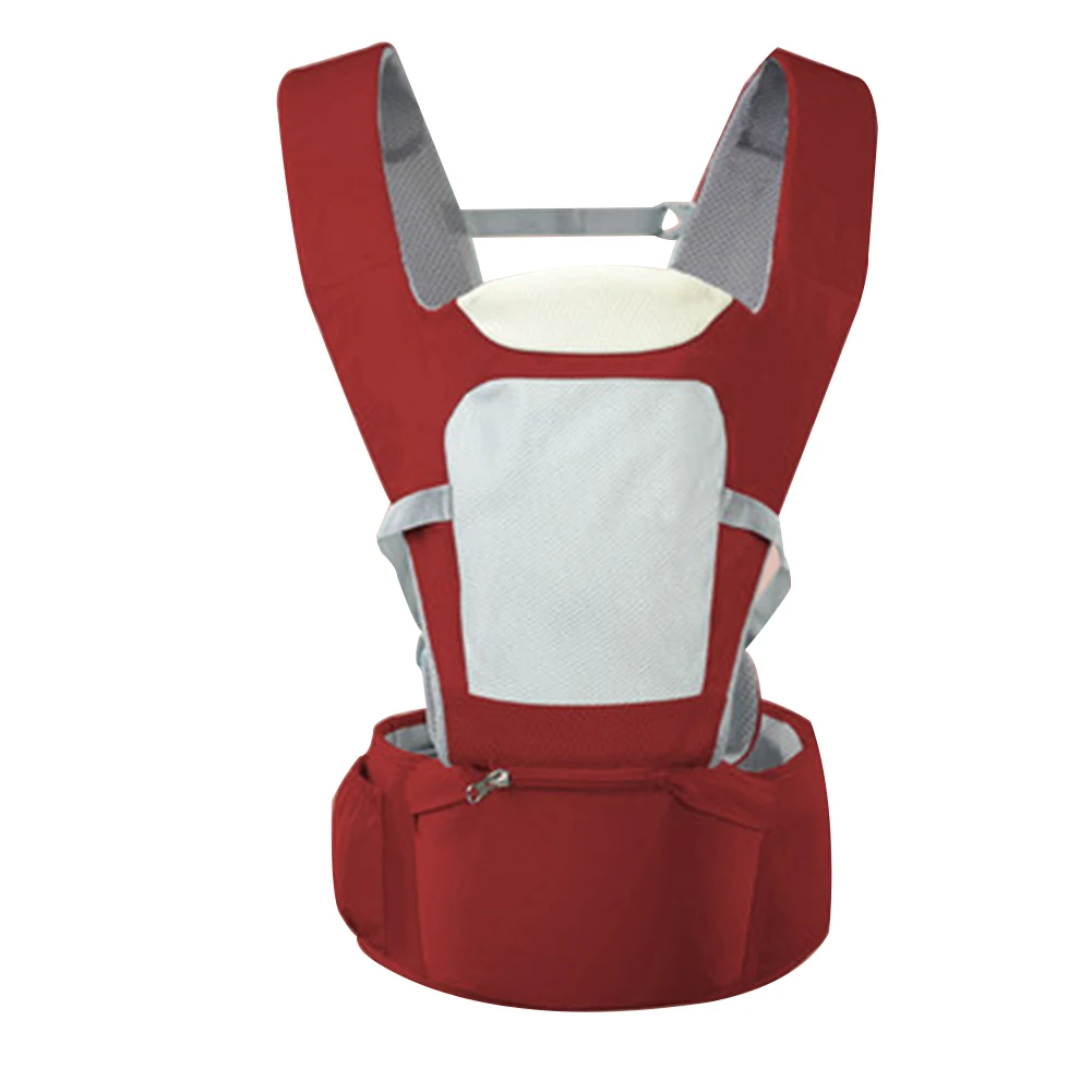 Purplish Red 1 Открытый регулируемый Hip Seat поясной рюкзак с табуретом детская переноска Наплечная ремень всесезонные передние крепежные петли Hands Free мягкий - Цвет: Purplish Red 1