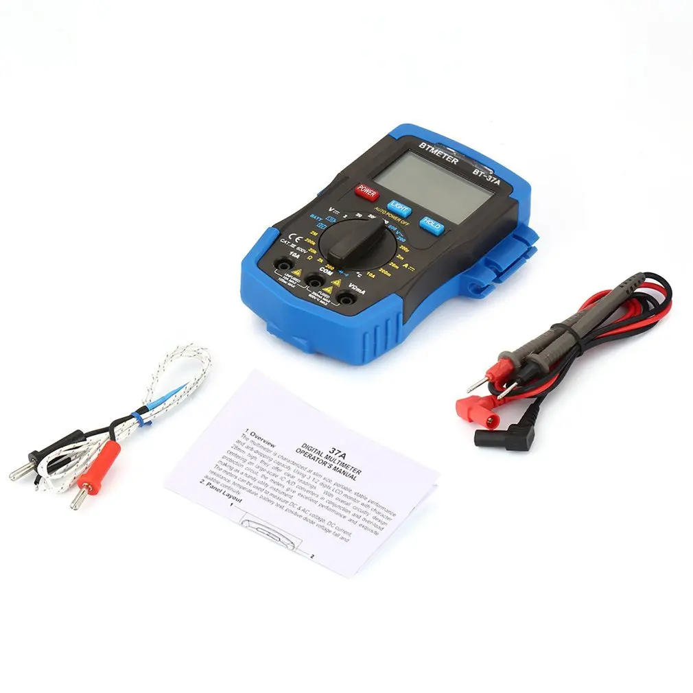 

BTMETER DC/AC Mini Digital Multimeter BT-37A/B/C/K 1999-6000 Resistance Capacitance Frequency Duty Cycle Tester NCV Meter Tools