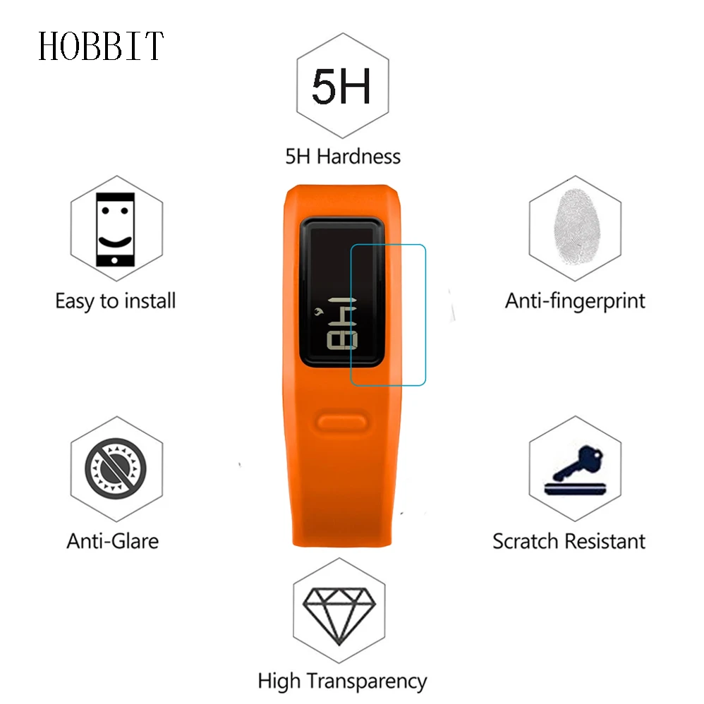 3 шт. в упаковке для Garmin Vivofit, спортивные Смарт-часы, ремешок, ЖК-аксессуары, анти-шок, Взрывозащищенный экран, защита от царапин, пленка