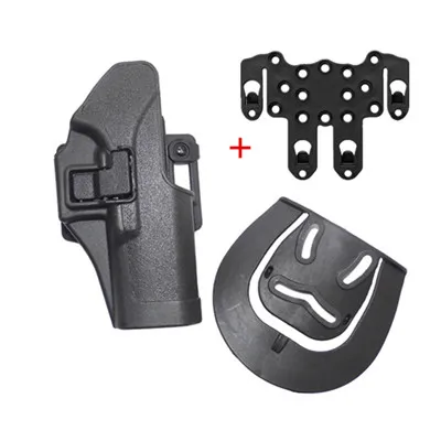 Tactical CQC Compact handgun Belt holster Quick Draw Right Hand Gun Holster w/ Paddle Waist Belt for Glock 17 18 19 23 26 32