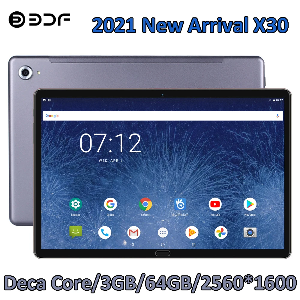US $128.51 BDF 4G Network Phone Call Tablet Android 80 Tablets Pc Deca Core 108 Inch 25601600 IPS 3GB RAM 64GB ROM TypeC Tablette 2021