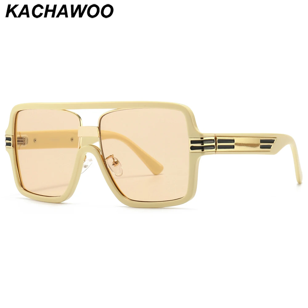 Женские Большие Квадратные Солнцезащитные очки Kachawoo женские в стиле ретро