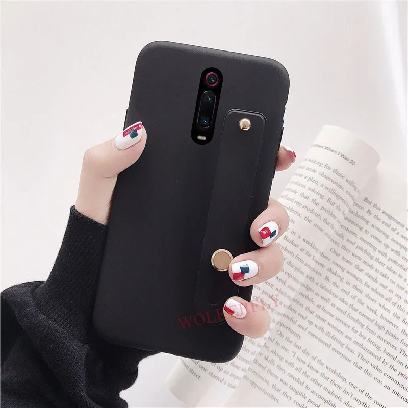 6 Чехол с ремешком на запястье для Xiaomi mi 8 9 Lite SE 9T Pro CC9 A3 Red mi Note 7 6 5 K20 Pro 7A 6A Pocophone F1 силиконовый чехол-подставка - Цвет: 6