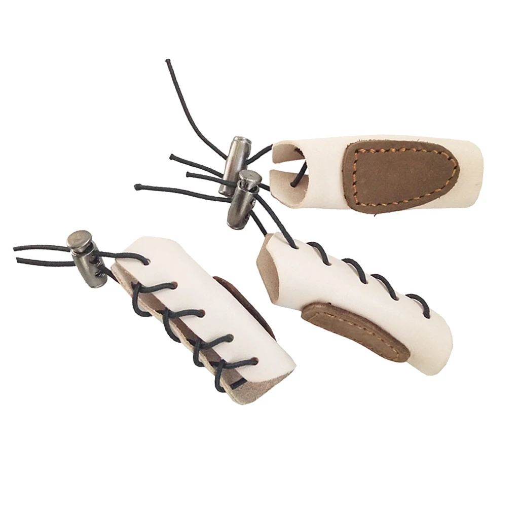 Archery 3 Finger Guard Finger Protector Hunting  Split Fingertips