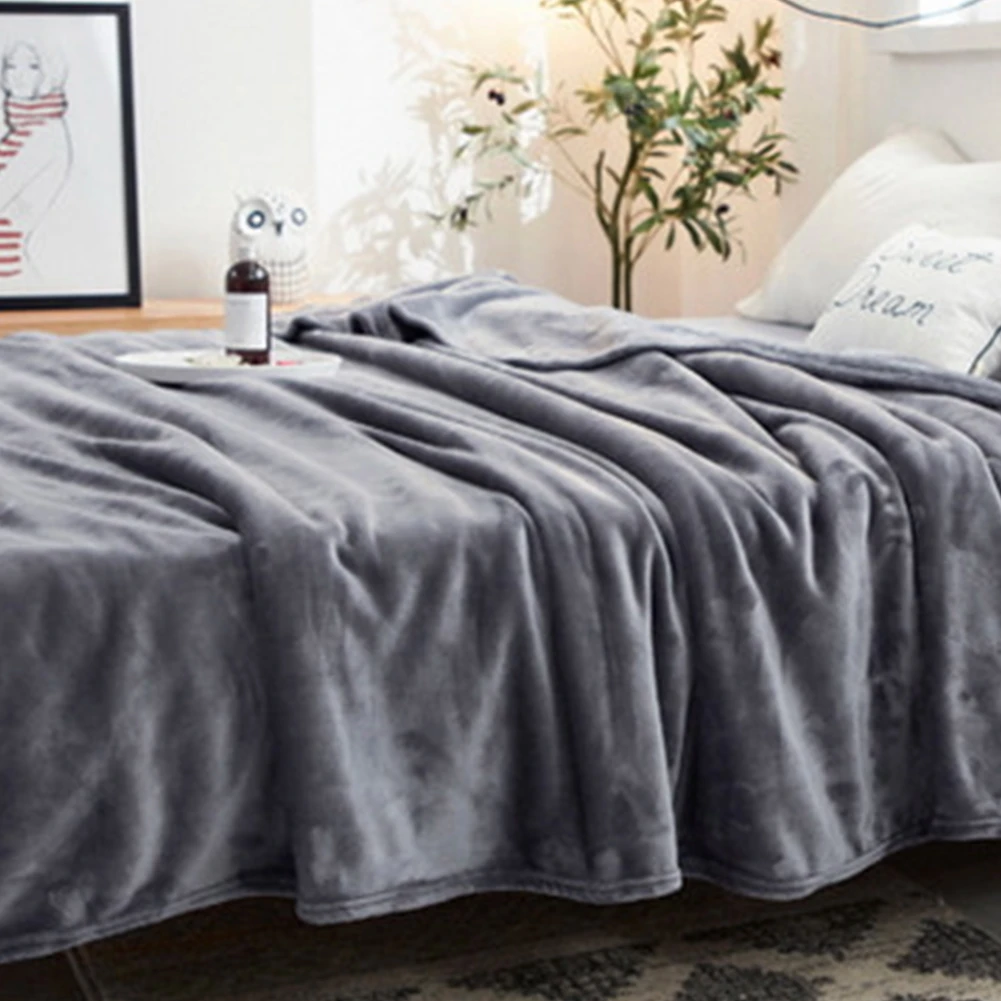Solid Fleece Throw Blanket Comfortable Soft Blanket For Bed Sofa Bedsheet Winter Warm Blankets And Throws For Travel Office Home Blankets Aliexpress