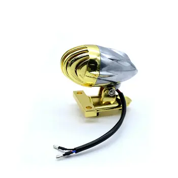 

Gold Grille Cover Brake Tail Light Retro Cafe Racer Cruiser Universal Motorcycle
