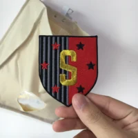 Buy Custom Embroidery Patch For Clothing Iron On Patch Hook and Loop Clothes Stickers Badges Online - Image 5