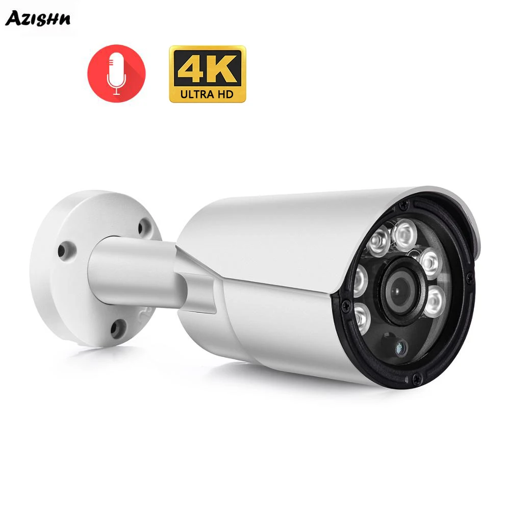 IP-камера AZISHN Bullet 4K 8 Мп 3840*2160 инфракрасная | Безопасность и защита