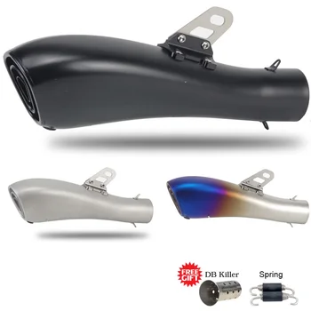 

60.5/51mm inlet Universal Motorcycle exhaust muffler DB killer dual side escape for Z900 Z1000 S1000rr R1 R6 NINJA400 VESPA gt30