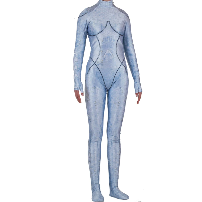 Взрослые Дети Женщины Aquaman Queen Atlanna Косплей Костюм Zentai боди костюм