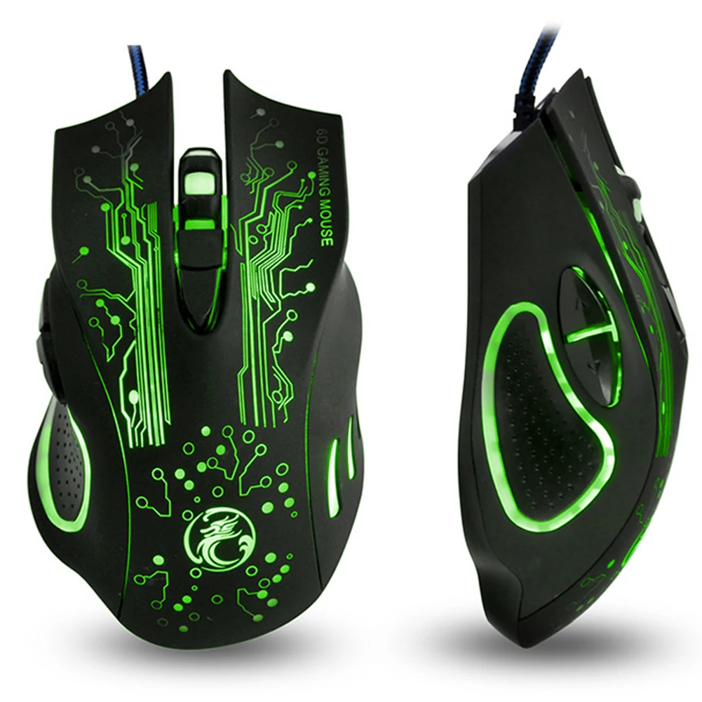 IMICE X9 2400dpi-проводная мышь 6 кнопок USB Эргономичный фотоэлектрический RGB светильник игровая мышь для ПК ноутбук мышь геймер