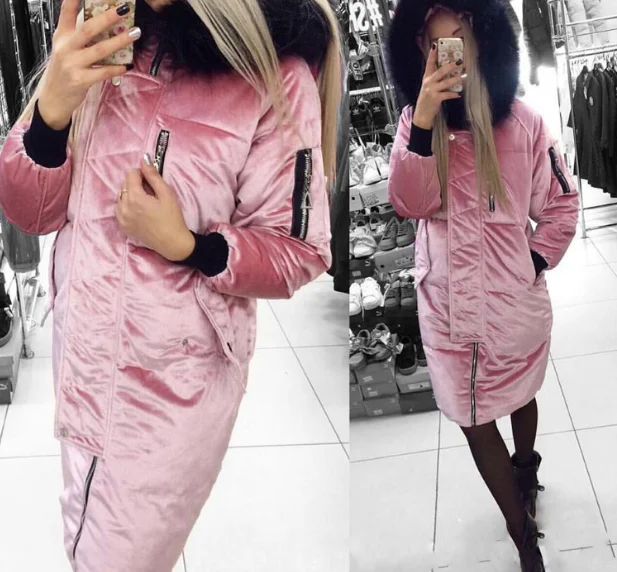 Осень новые продукты Женская мода хлопка-ватник одежда AliExpress