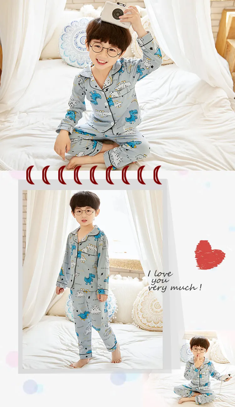 cheap plus size pajama sets Kids Pajamas Sets Girls Cartoon Pattern Night Suit Children Sleepwear Pyjamas kids Cotton Nightwear 2-12Y Teens Clothes Homewear best nightgowns