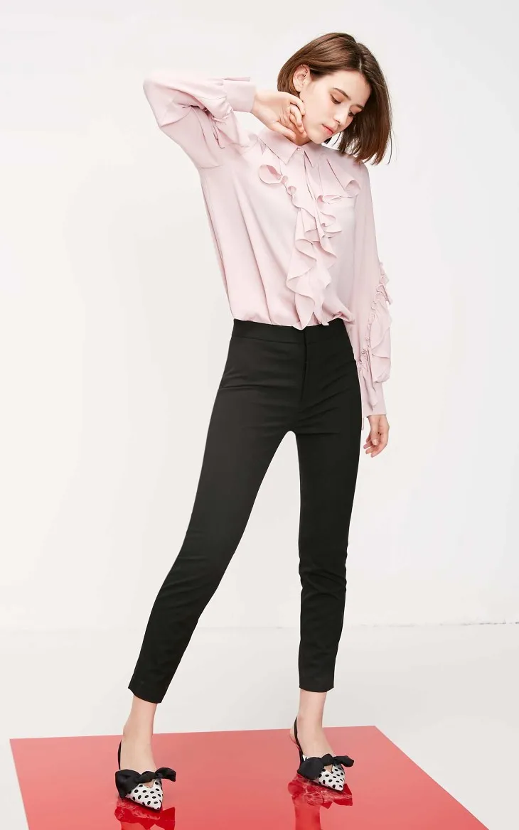 Vero Moda женская шифоновая рубашка с оборками и рукавами-фонариками | 319105506