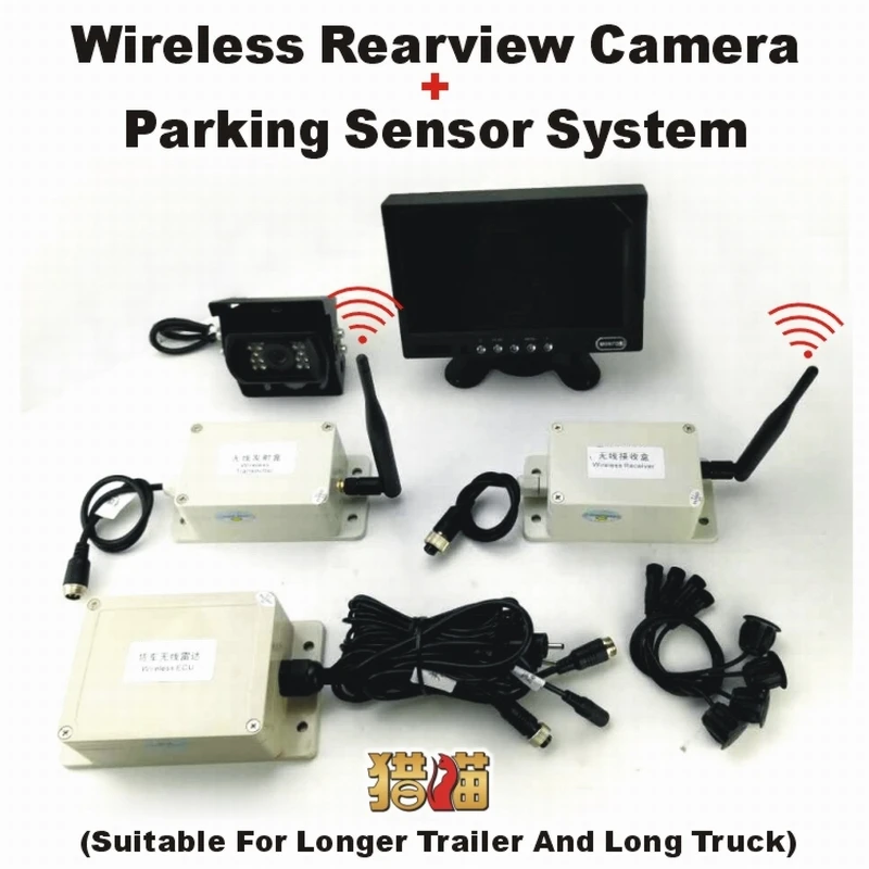 Беспроводная камера ночного видения для грузовика 24 В беспроводной монитор 7