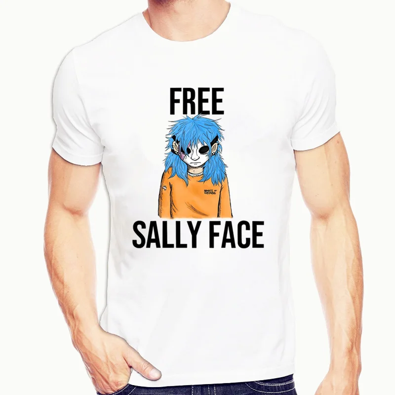Sally Face футболка с круглым вырезом и короткими рукавами Летняя Повседневная модная футболка унисекс для мужчин и женщин