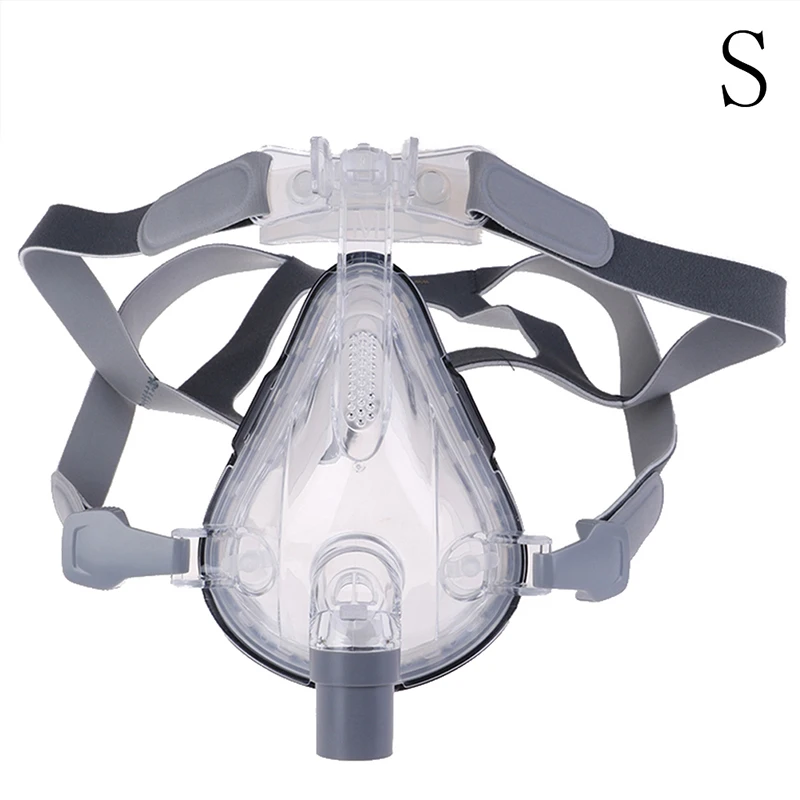 S Полная маска для лица CPAP Машина с регулируемым подбородком головной убор ремень для сна апноэ анти храп решение - Цвет: S
