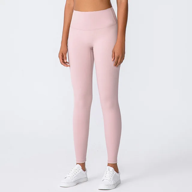 Lulu Quality Leggings Sport Women Fintess Tight High Waist Yoga Pant Butter Soft Gym Clothe 100%squat Proof Compression Athletic pink