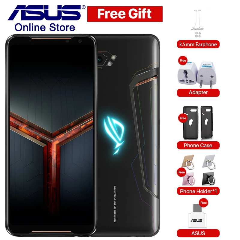 Asus ROG Phone II ZS660KL мобильный телефон 12 ГБ 512 Snapdragon 855 6 59 &quot6000 мАч 48MP NFC Android 9 0 2 игровой