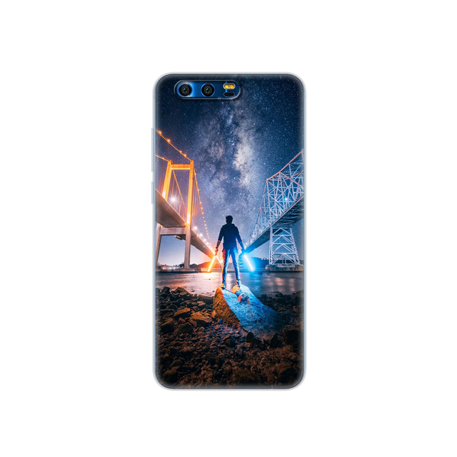 phone case for  honor 9 honor 9 lite soft tpu silicon back cover 360 full protective printing transparent coque