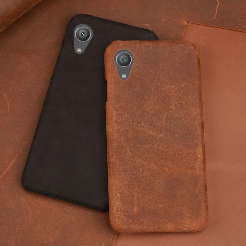 Чехол из натуральной воловьей кожи для Sony Xperia X Z Z2 Z3 Z4 Z5 XZ2 XZ4 Compact XA XA1 XA2 Ultra XZ1 XZ Premium 5