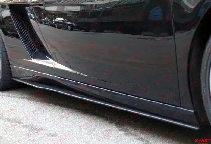 Z-ART углеродного волокна боковые юбки для Lamborghini Gallardo LP550 LP560 LP570 углеродного волокна боковой спойлер для Lamborghini Gallardo