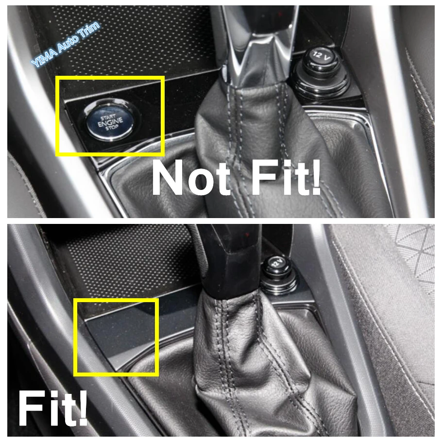 Window Switch Button / Head Light Adjust / Glove Storage Box Handle Buckle Cover Trim Fit For VW Volkswagen T-Cross 2019 - 2021