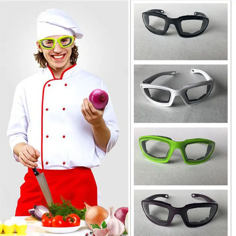 

Kitchen Protection Cut Onion Only Glasses Stab-Resistant Eye Sponge Compressive Sports Onion Glasses 4-Color