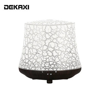 

DEKAXI crack dark wood 100ml Essential Oil Ultrasonic Air Humidifier With 7 Color Changing LED Fragrance Aromatherapy Mist Maker