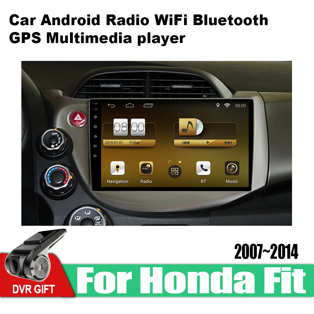 Автомобильный мультимедийный плеер Android 2din GPS-навигация для Honda Fit 2007 ~ 2014 стерео