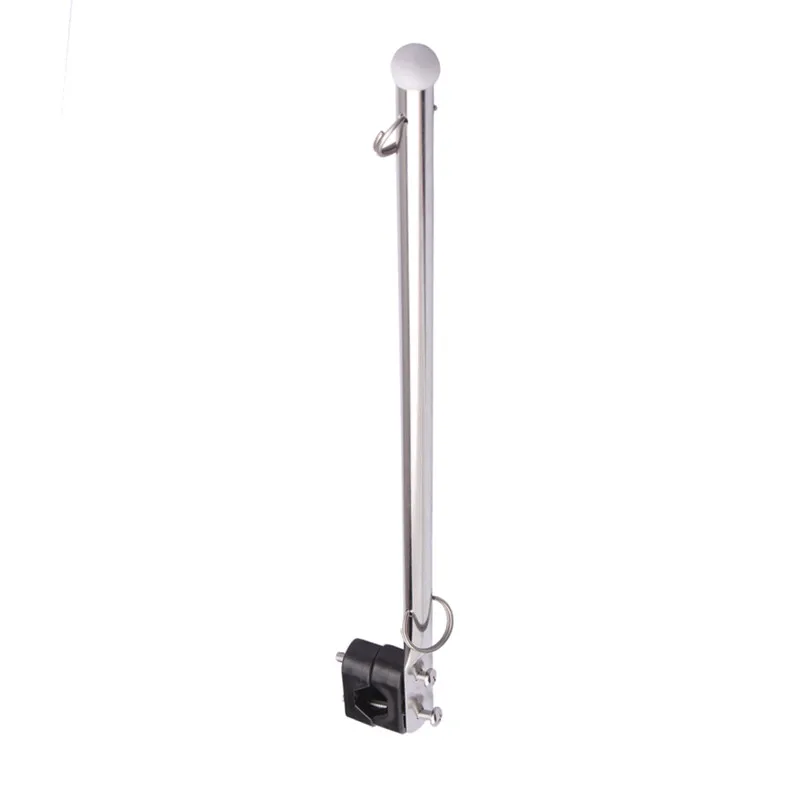 Stainless Steel flagpole Rail Mount Boat Pulpit Staff (7/8