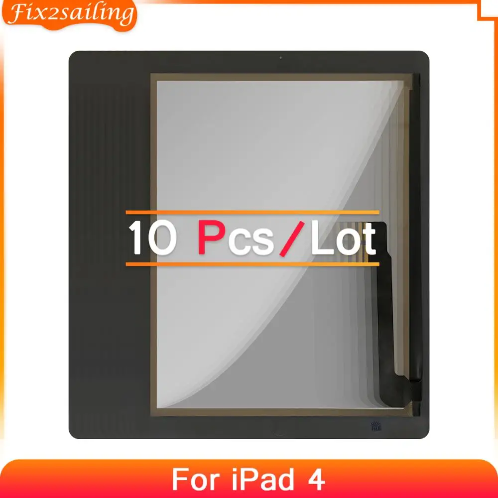 10 шт. сенсорный экран для iPad 4 A1458 A1459 A1460 Внешний LCD Экран дигитайзер запасная