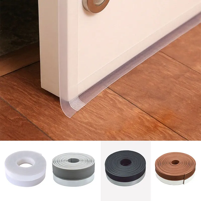 25mm, Transparent CODIRATO Weather Stripping 32Feet Silicone Door Seal Strip Coldproof Soundproof Windproof Clearance Tape Entrance Door with Double-Sided Tape